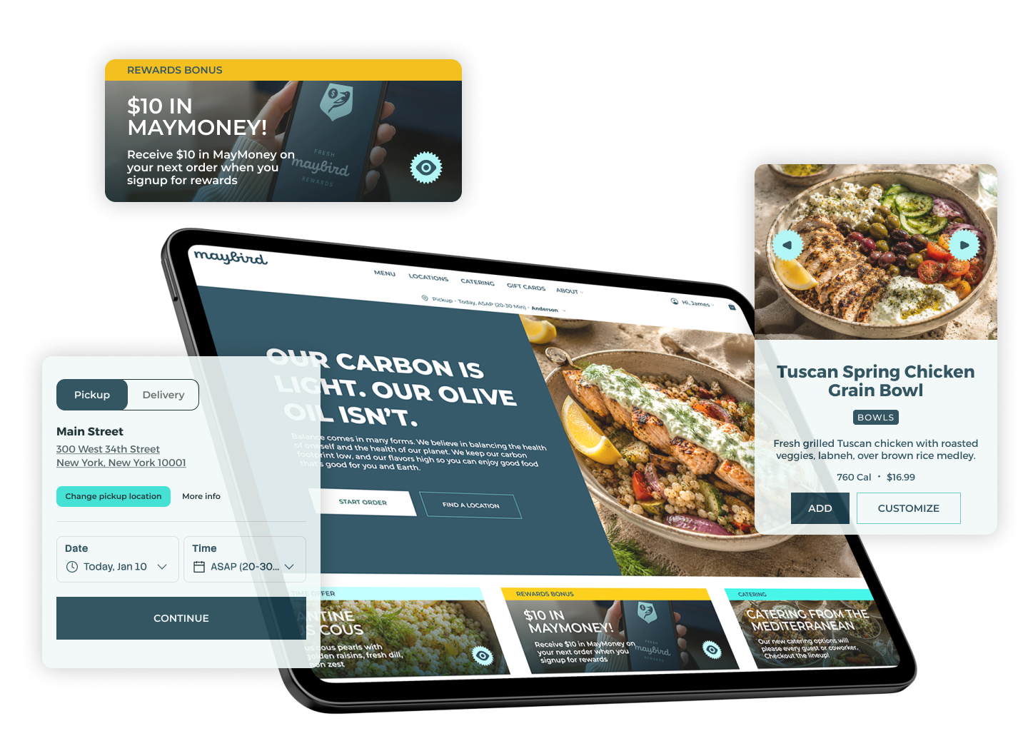 Veya desktop app restaurant cms screen mockups